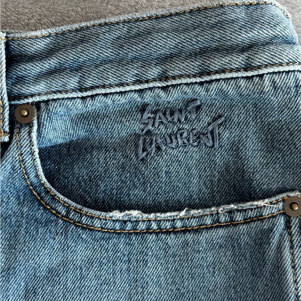 Saint Laurent Blue Slim Men Jeans